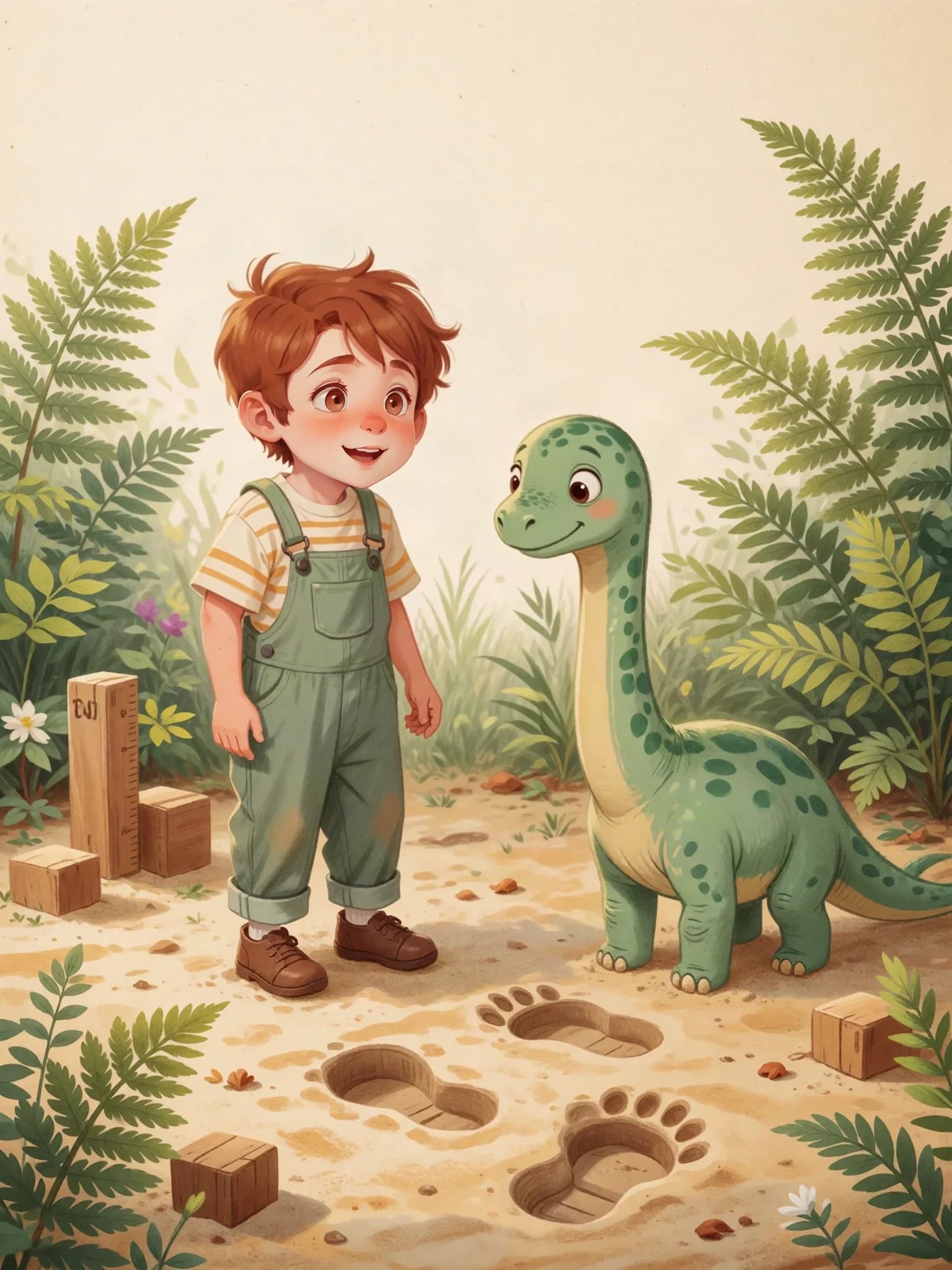 Sample cover artwork for Theo and the Dinosaur Footprints